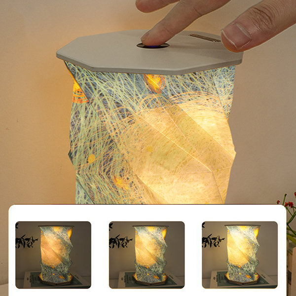 Vintage Foldable Paper Table Lamp - Dupont Paper